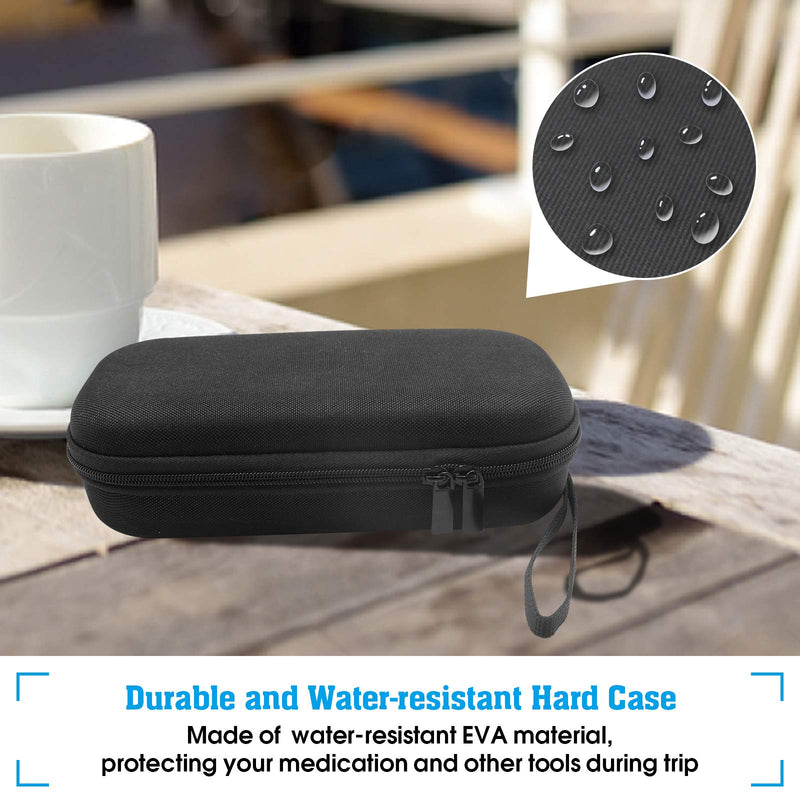 ProCase Insulin Cooler Bag Storage and Travel Packs for Diabetics Insulin Pen Medication Organizer Eva Bag with 2 Ice Packs - Black - NewNest Australia