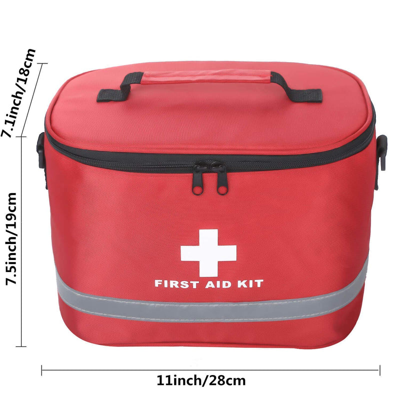 First Aid Kit Bag With Shoulder Straps, Empty First Aid Case, Emergency Bag, Medical Bag, Waterproof, Portable, Large First Aid Box, First Aid Medical Bag For Home, Car, Outdoor, Travel - NewNest Australia