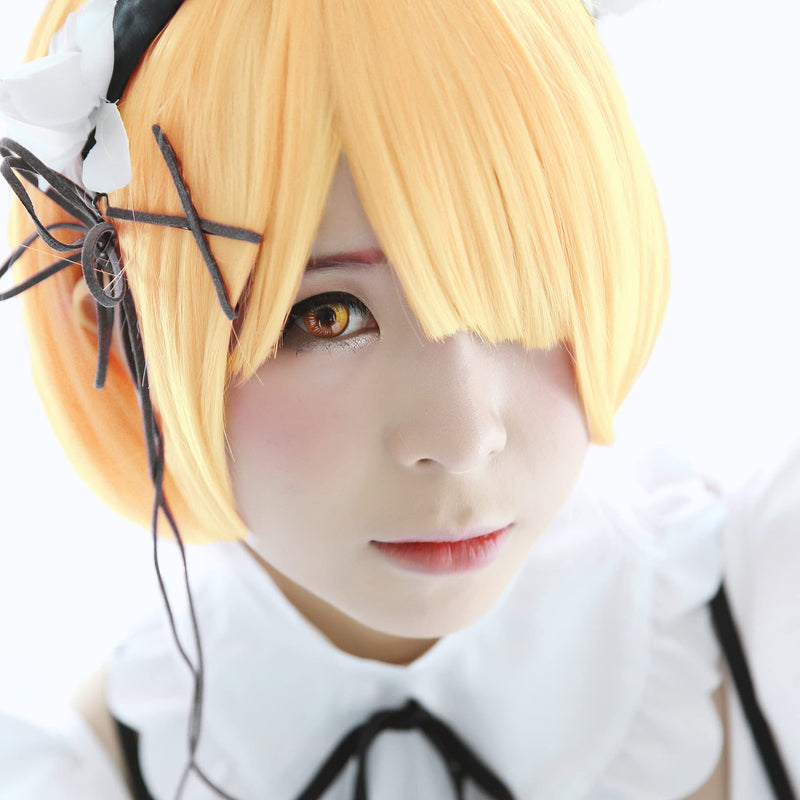 Colored Yellow Contact Lenses Anime Yellow Circle Lenses Heroes Of Cosplay Strong Opaque Without Prescription with Free Lens Case 0.0 Diopters 8.6 Millimeters 14.00 Millimeters 2.0 - NewNest Australia