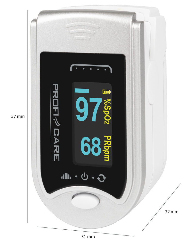 Proficare Pc-Po 3104 Pulse Oximeter For Measuring Pulse And Oxygen Saturation On The Finger, 3-In-1 For Measuring Pulse, Oxygen Saturation And Perfusion Index, Oximeter Finger Clip - NewNest Australia