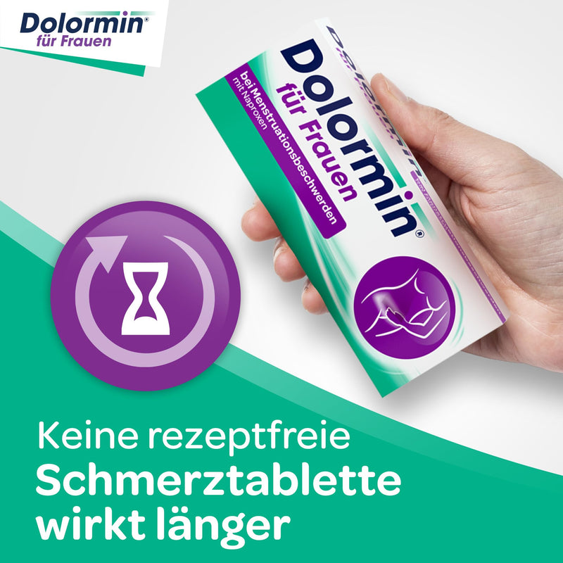 Dolormin® for women for menstrual cramps with naproxen - for period pain and cramps - 30 tablets 30 pieces (pack of 1) - NewNest Australia