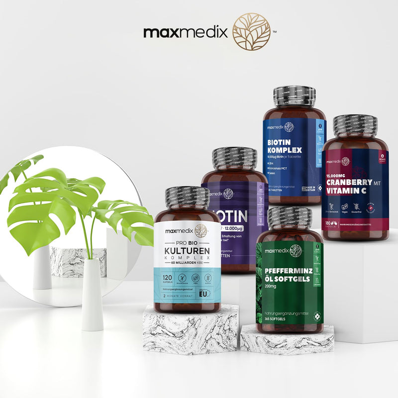 Peppermint oil soft capsules - 200mg peppermint oil per softgel - 365 peppermint oil capsules for 1 year supply - Tested & herbal ingredients - For your well-being - Pure peppermint - maxmedix peppermint oil capsules - NewNest Australia