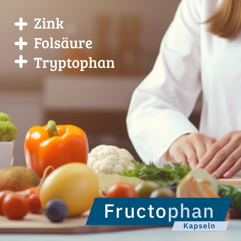 Fructophan 60 capsules, top seller with zinc, folic acid and tryptophan. Naturally fructose-free. Just one capsule once a day. - NewNest Australia