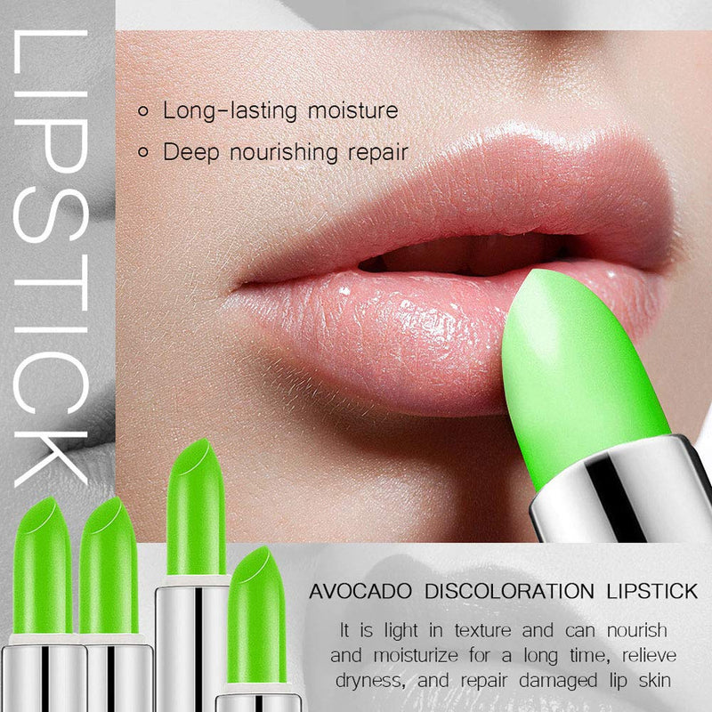 Lip Balm Avocado Moisturizing Hydrating Lip Balm Color Change Nourishing Lip Gloss Beeswax Lipstick Fade Lip Wrinkles Nourish Lip Skin 3g/Ml - NewNest Australia