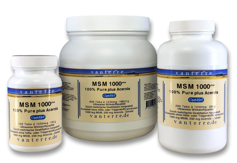 Balchem OptiMSM™* The purest, safest and most consistent MSM in the world - vanterre MSM 1000 plus - 100 tabs - NewNest Australia