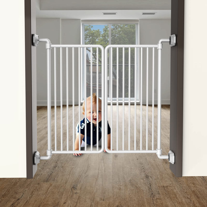 ICERO - Baby Gate Wall Protector - Protect Walls & Doorways from Pet & Dog Gates - for Child Pressure Mounted Stair Safety Gate- 4 Pack, White - NewNest Australia