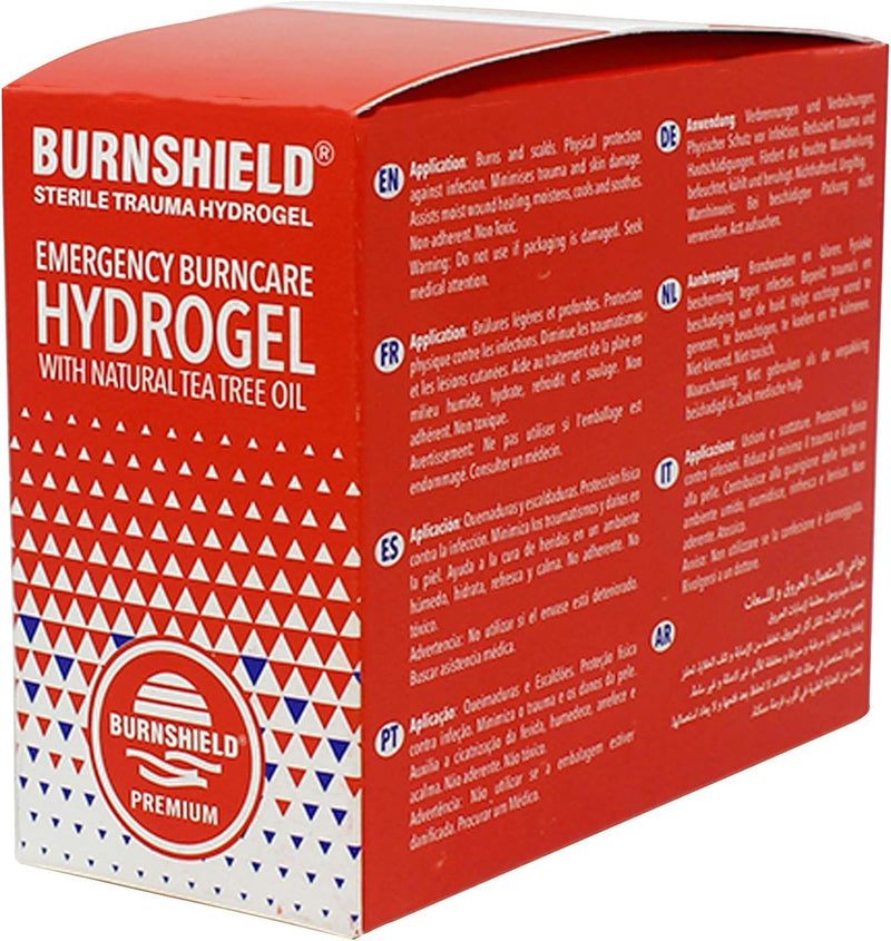 Burnshield First Aid Burn Relief Hydrogel Sachets, 25 Count - NewNest Australia
