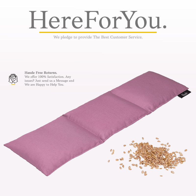 Grain pillow - heat pillow microwave made of cotton 46 x 12 cm - wheat filled - soft spelled pillow for pain relief back, neck and shoulder - great gift - purple - NewNest Australia