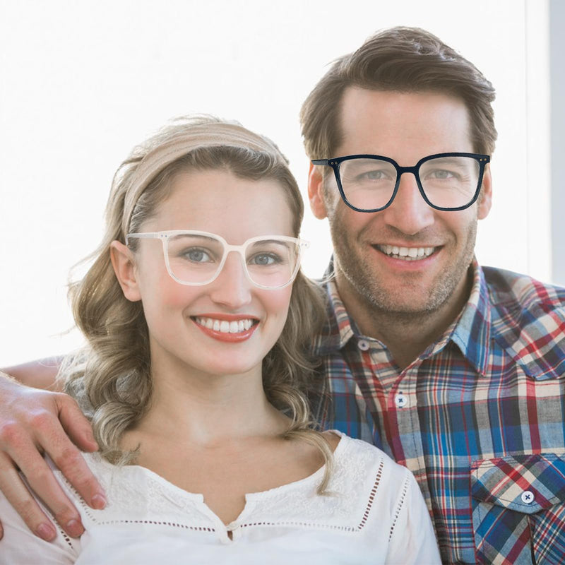 Mesybveo Pack of 2 blue light filter glasses, computer glasses, blue light blocking glasses, reading glasses with large lens width, gaming without strength glasses, blue light filter for men and women - NewNest Australia