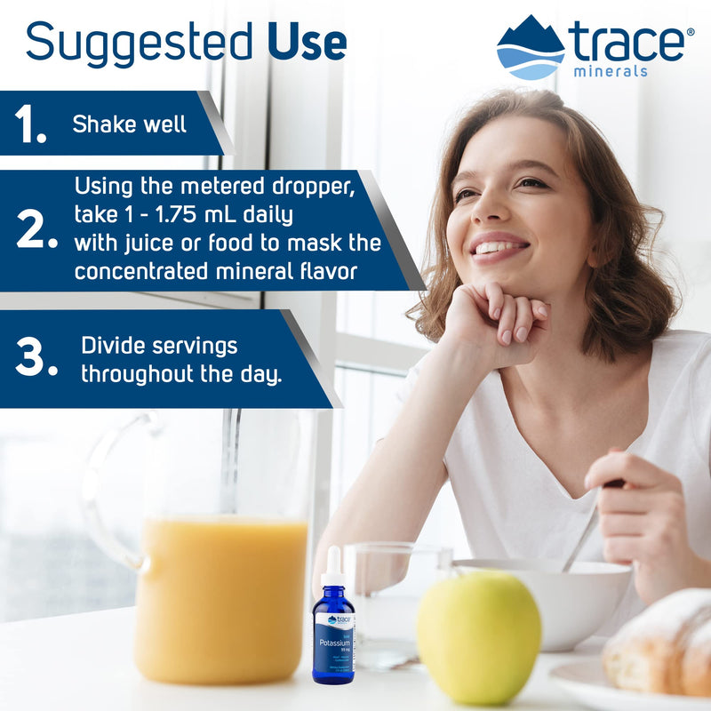 Trace Minerals Research Liquid Ionic Potassium Supplement, 2 Ounce,72 Ionic Trace Minerals, Non-GMO, Healthy Heart, Brain Function 1 - NewNest Australia