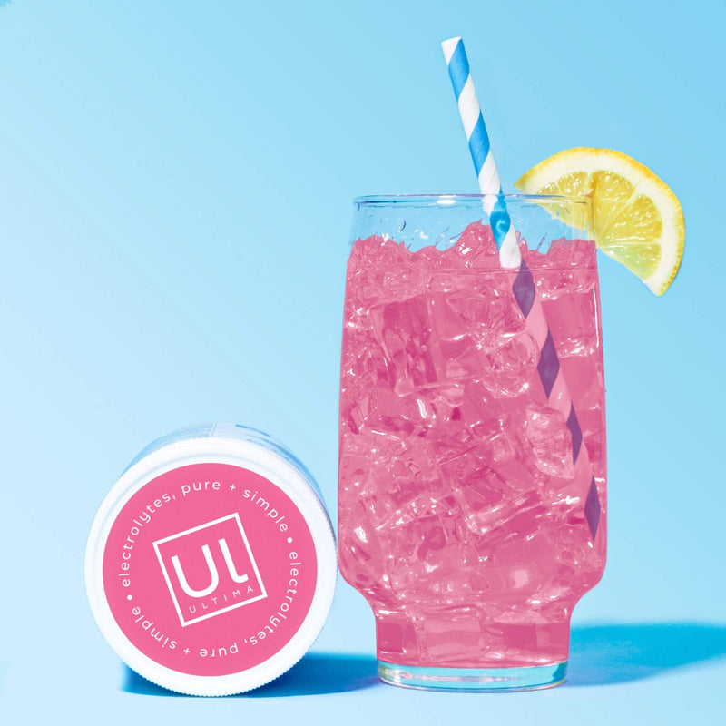 Ultima Replenisher Hydrating Electrolyte Powder, Pink Lemonade, 90 Serving Canister - Sugar Free, 0 Calories, 0 Carbs - Gluten-Free, Keto, Non-GMO with Magnesium, Potassium, Calcium - NewNest Australia