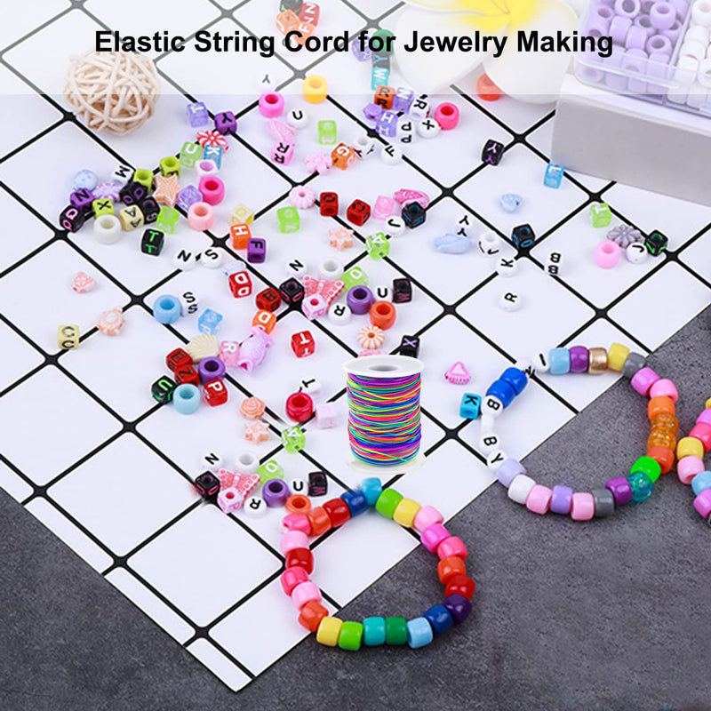 1mm Stretchy Bracelet String, Sturdy Rainbow Elastic String Elastic Cord for Jewelry Making, Necklaces, Beading and Crafts - NewNest Australia