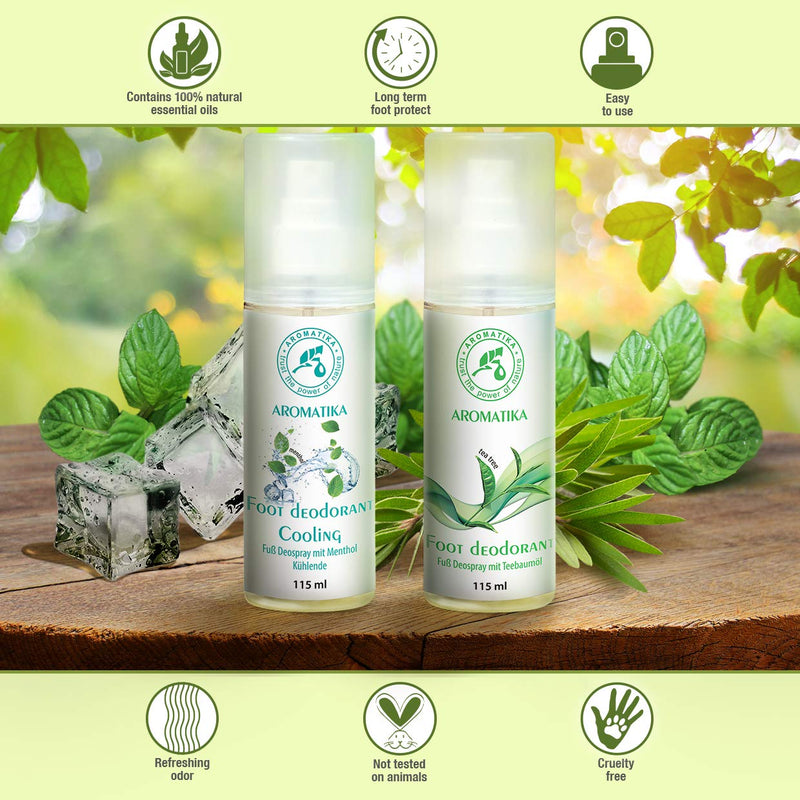 Foot Spray With 100% Natural Tea Tree Oil And Peppermint Fragrance - Foot Deodorant 115 Ml - Foot Deodorant Spray For Foot Care And Against Foot Odor - Foot Spray - NewNest Australia