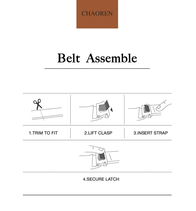 CHAOREN Ratchet Belt Replacement Strap 1 3/8”, Leather Belt Strap for 40MM Slide Click Buckle Mens Belt Black 28" to 38" Waist Adjustable - NewNest Australia