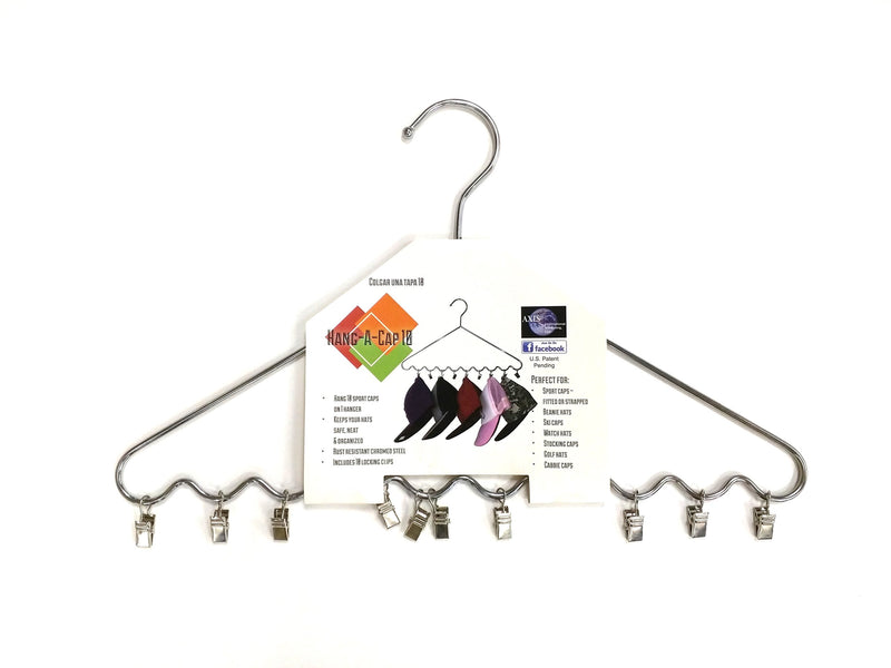NewNest Australia - Good Cushion Chromed DR Steel Sport Cap and Hat Organizing Hanger, USA Patented, 1 piece 