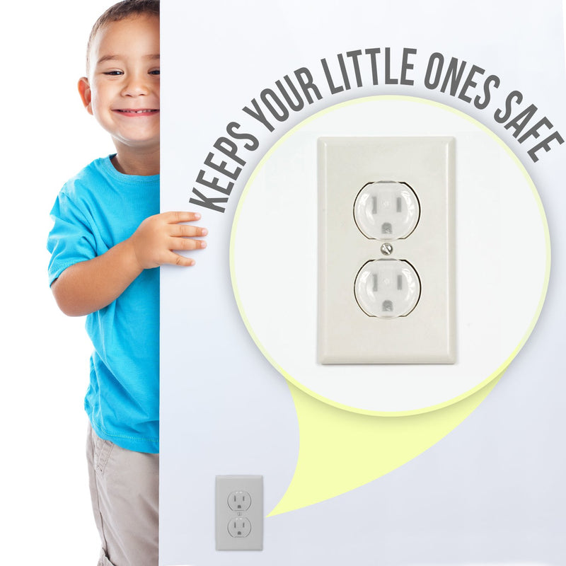 Ultra Clear Outlet Plug Covers - 32 Pack Electrical Protector Safety Caps Child Proof - Little Giggles - NewNest Australia