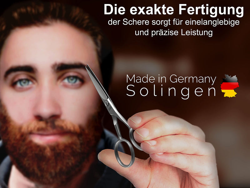 Beard Scissors From Solingen Hair Scissors With One-Sided Micro Teeth Made In Germany Nose Hair Scissors Mustache Scissors For Optimal Beard Care For Shortening Beard Hair, Nose Hair And Head Hair - NewNest Australia