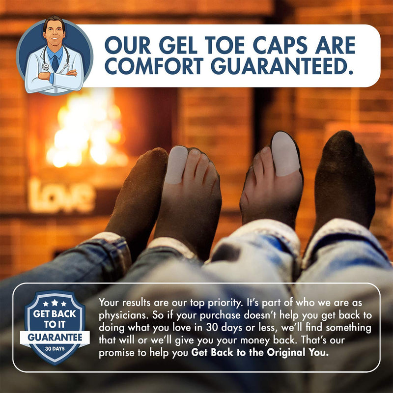 Dr. Frederick's Original Soft Gel Toe Protectors - 12 Pieces - Cushioning Toe Caps - Medium Medium (12 Count) - NewNest Australia