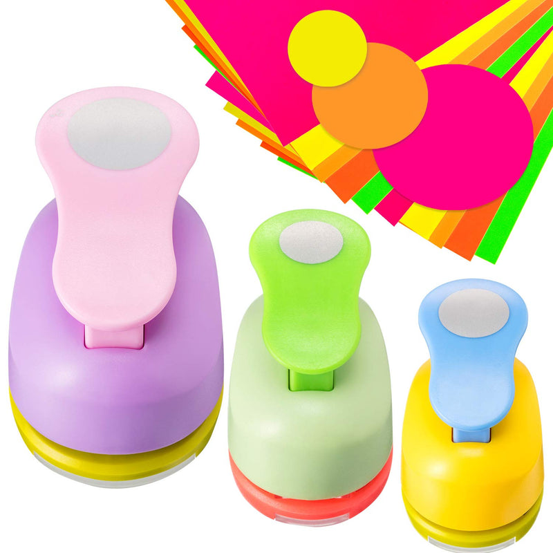 3 Pieces Circle Punch 2 Inch 1 Inch 5/8 Inch Paper Punchers Scrapbook Craft Paper Punch - NewNest Australia