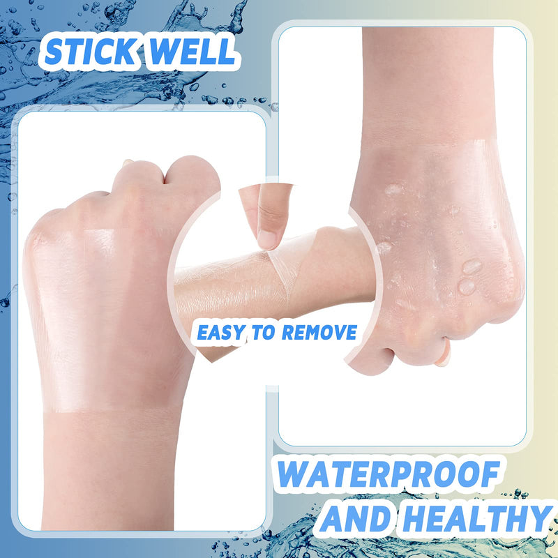 50 Pieces Waterproof Adhesive Bandages Transparent Stretch Bandages Protective Clear Films Dressing Tattoo Bandages Cover Dressing Tapes for Shower Swimming (4 x 4 Inch) 4 x 4 Inch - NewNest Australia