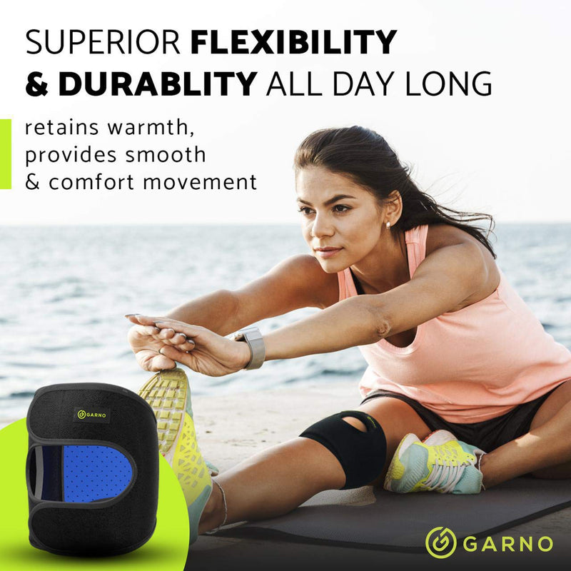GARNO Knee Brace Plus Size, Dual Patella Tendon Support Strap, Adjustable Neoprene Stabilizer for Meniscus Tear, Arthritis, Tendonitis, MCL, ACL, Pain Relief, Recovery, Running, Men & Women; XL /2XL X-Large/2X-Large (Pack of 1) - NewNest Australia