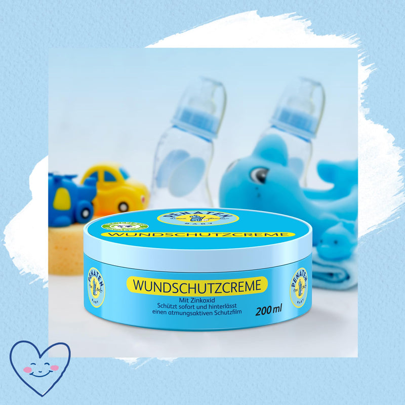 PENATEN wound protection cream, soothing baby wound protection cream with zinc oxide for protection in the diaper area (1 x 200ml) - NewNest Australia