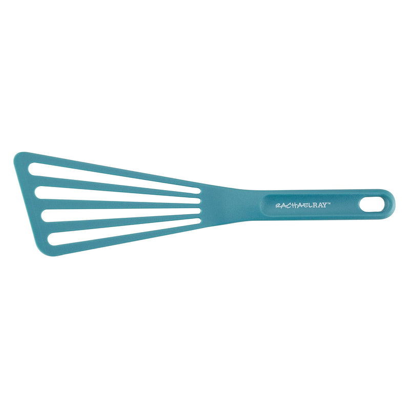 NewNest Australia - Rachael Ray Cucina Nylon Nonstick Utensils/Fish Turner, Spatula, Solid and Slotted Spoons, 4 Piece, Agave Blue 