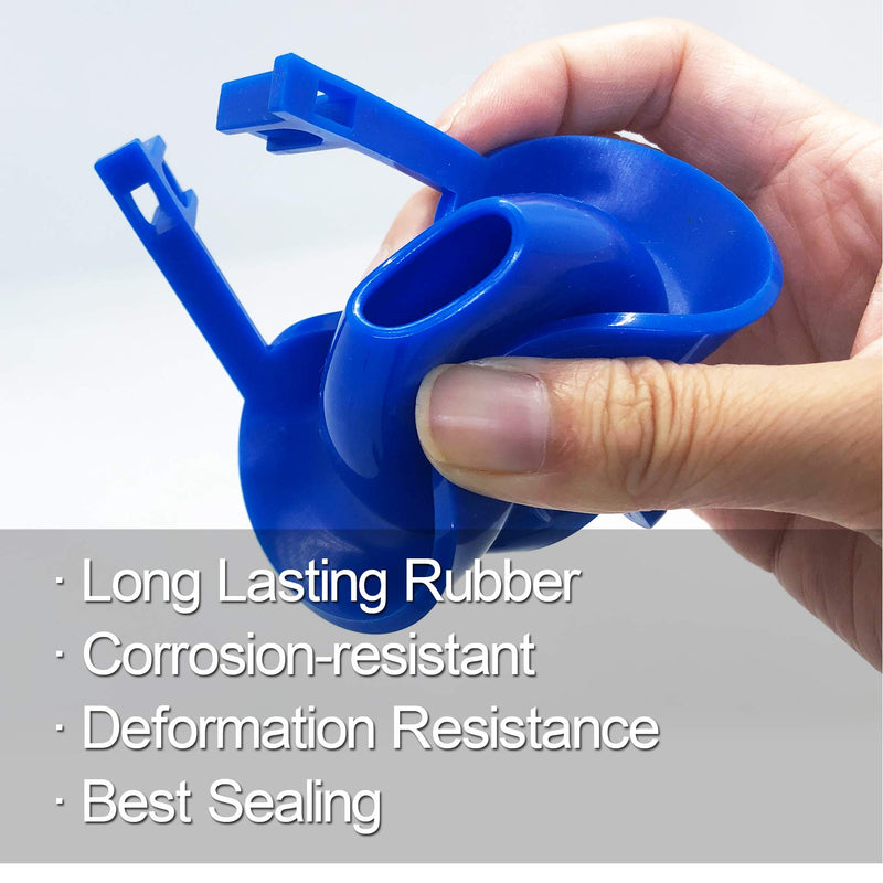 Toilet Flapper Replacement kit 2 Inch Universal Toilet Tank Flapper Stopper Flap Rubber Plug for American Standard, Kohler, Gerber Toilet with 2'' Flush Valve, Easy to Install Stainless Chain (2 PC) Blue Toilet Flapper - NewNest Australia