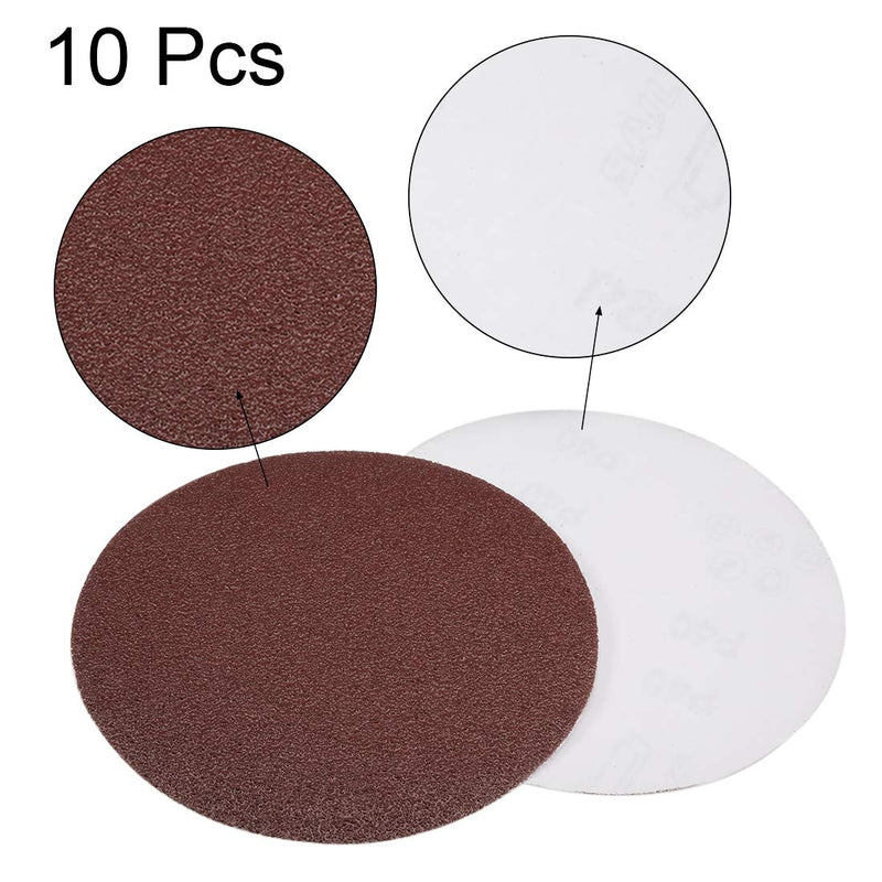 uxcell 6" PSA Sanding Discs 40 Grit Self Stick Aluminum Oxide Sandpaper for Random Orbital Sander Wood Metal Dry Polishing 10pcs - NewNest Australia