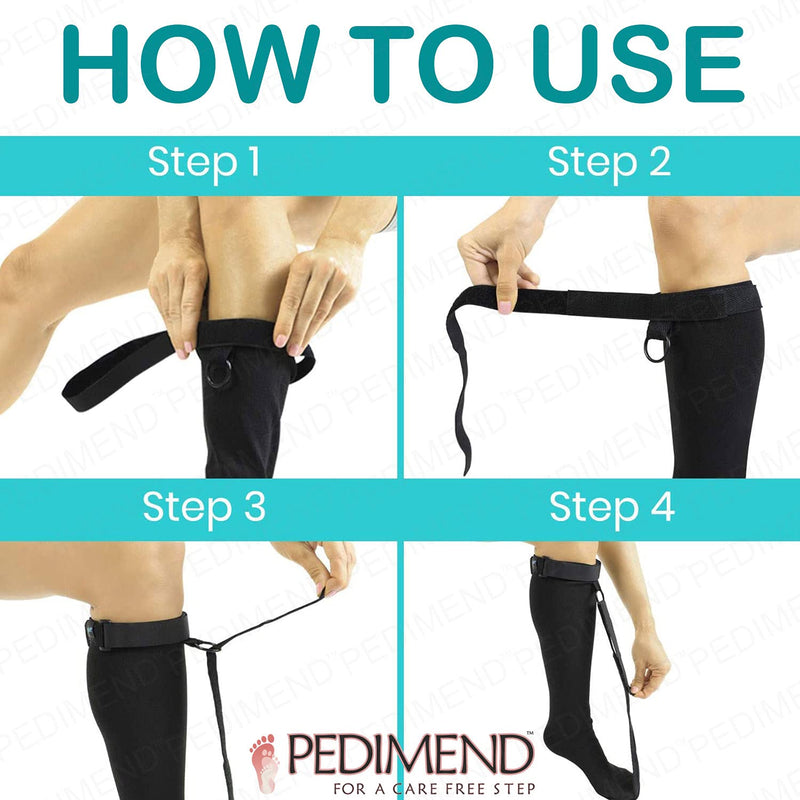 Pedimend Night Sock for Plantar Fasciitis and Achilles Tendonitis with Adjustable strap (1 PC) - Compression Stockings - Stretches the Calf and Soft Tissues of the Foot - Foot Care (S/M: Up to 16”) S/M: Up to 16” - NewNest Australia