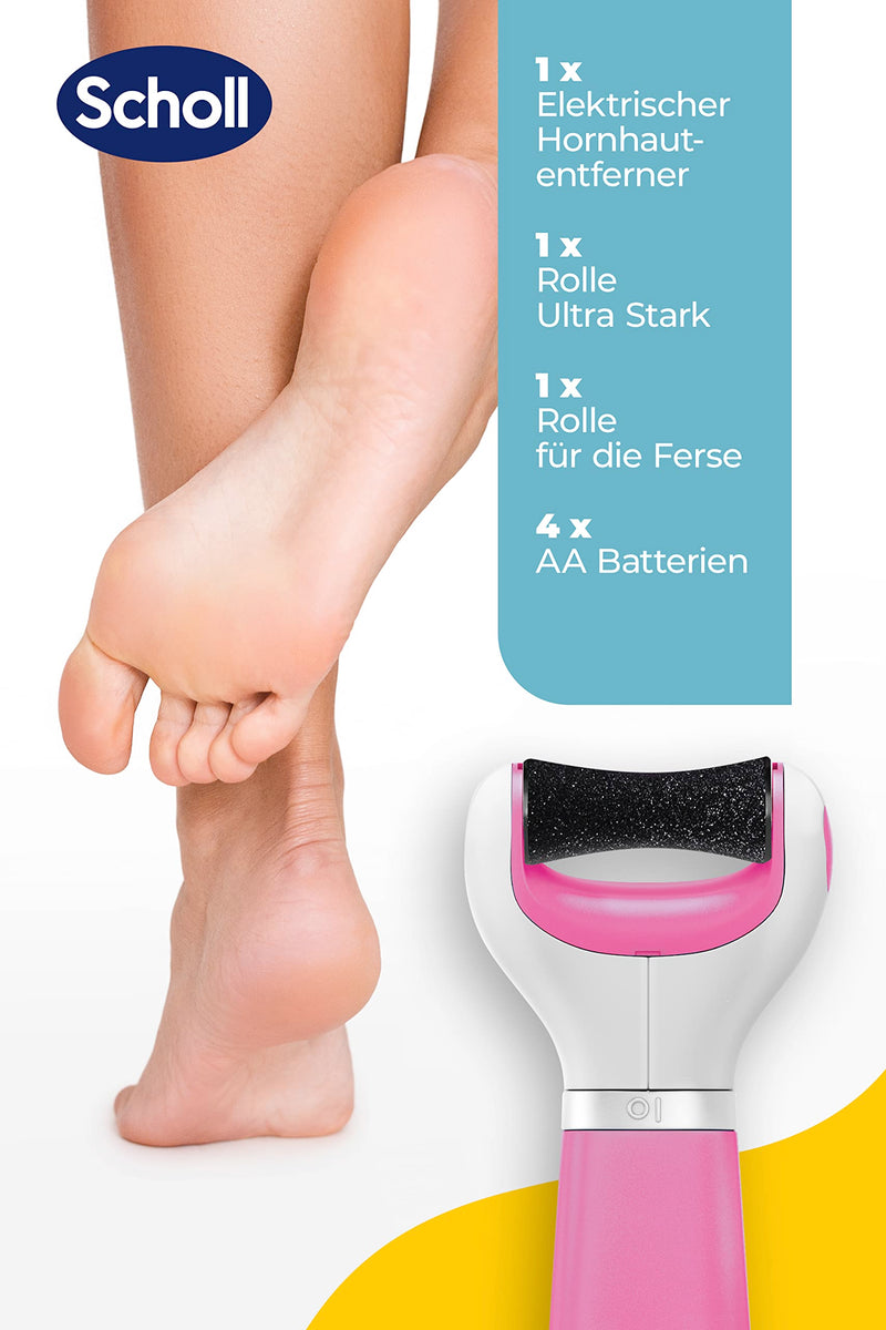 SCHOLL EXPERTCARE electric callus remover Express Pedi for silky soft feet - roller with special shape for the heel pink - NewNest Australia