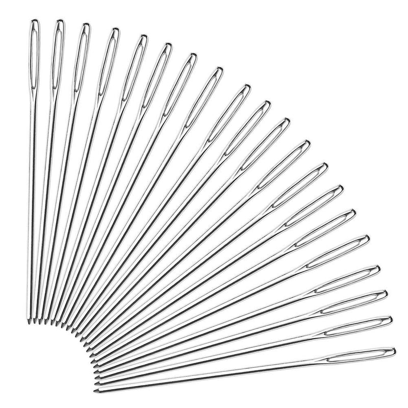 Pengxiaomei 20 Pieces Large-Eye Blunt Needles, Tapestry Needle,Stainless Steel Embroidery Needle With Clear Bottle, Crochet Needles for Crocheting,Sewing Needle,Chunky Yarn for Crocheting - NewNest Australia