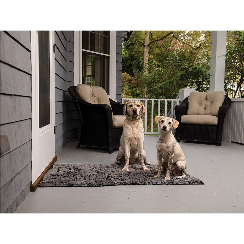 NewNest Australia - The Original Dirty Dog Doormat, Ultra Absorbent Advanced Microfiber Soaks Up Water and Mud, Super Gripper Backing Prevents Slipping Small Brown 
