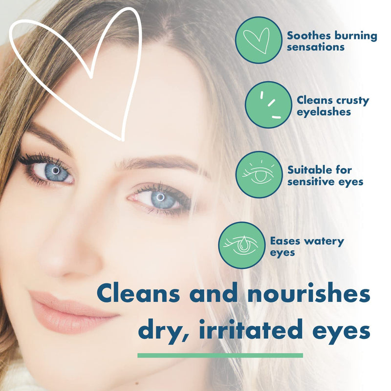 The Eye Doctor Essential Treatment Bundle - Reusable Hot Cold Eye Compress & 20x Single Use Eyelid Wipes for Dry Eye, Blepharitis & MGD - Microwave Safe Mask Mask & 20 Wipes - NewNest Australia