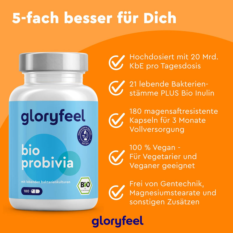 Organic Probivia culture complex - 21 bacterial strains + organic inulin - 20 billion CFU per daily dose - 100% vegan, laboratory tested & made in Germany without additives - NewNest Australia