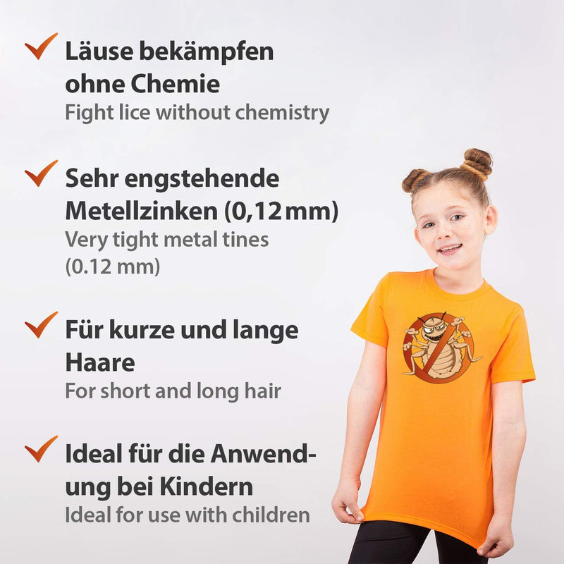 Original 3 In 1 Metal Human Lice Comb Lausinator Nit Comb Extra Fine - Children And Adults - Now With Lice Guidebook To Download (English Language Not Guaranteed) - NewNest Australia