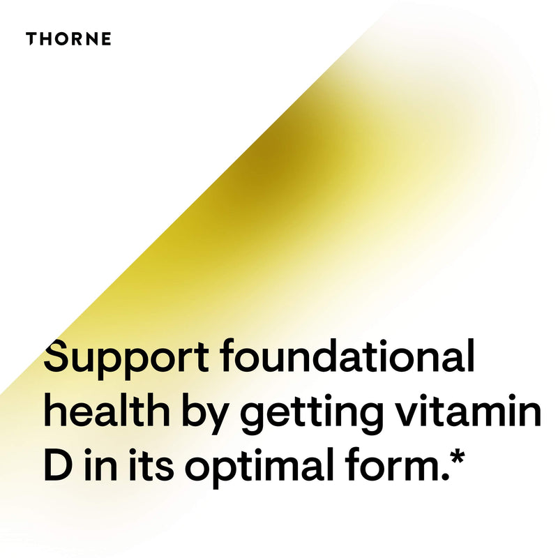 Thorne Research - Vitamin D-1000 - Vitamin D3 Supplement (1,000 IU) for Healthy Bones and Muscles - 90 Capsules - NewNest Australia