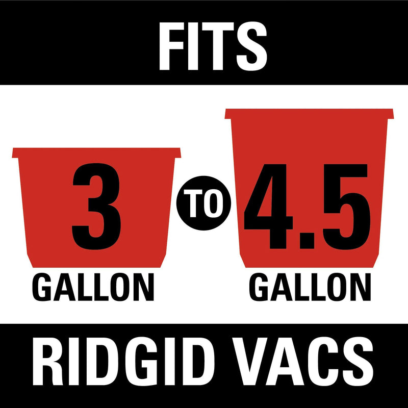 RIDGID 23738 VF3501 Wet Dry Vac High-Efficiency Dust Bags, Wet Dry Vacuum Filter Bags, Two Dust Collection Bags per Package - NewNest Australia