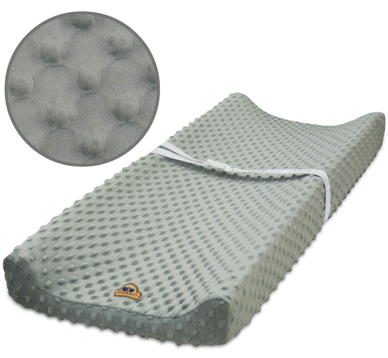 BlueSnail Ultra Soft Minky Dot Changing Pad Cover (Gray) gray 16x32 Inch (Pack of 1) - NewNest Australia