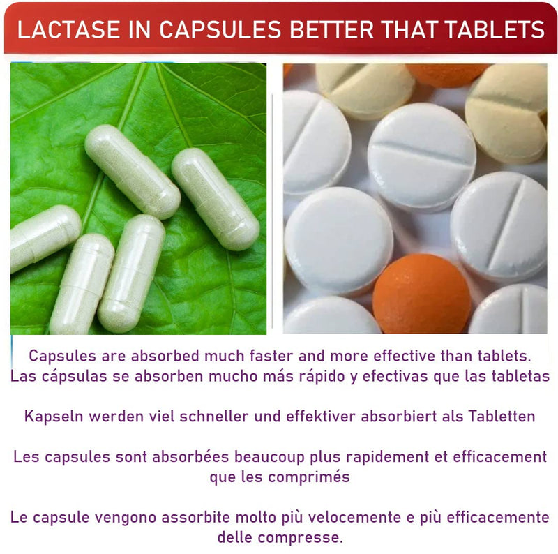 Ultra Lactase 16500 Fcc 120 Capsules Faster Effect Better Absorption Than Lactase Tablets For Lactose Intolerance Premium Digestive Enzymes Better Absorption Than Lactase Tablets Pure Lactase - NewNest Australia