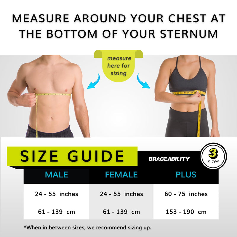 BraceAbility Chest Strap for Broken Ribs Elastic for Cracked, Broken or Dislocated Ribs, Protection, Compression and Support (Male - Fits 24"-60" Chest) Universal Male - NewNest Australia