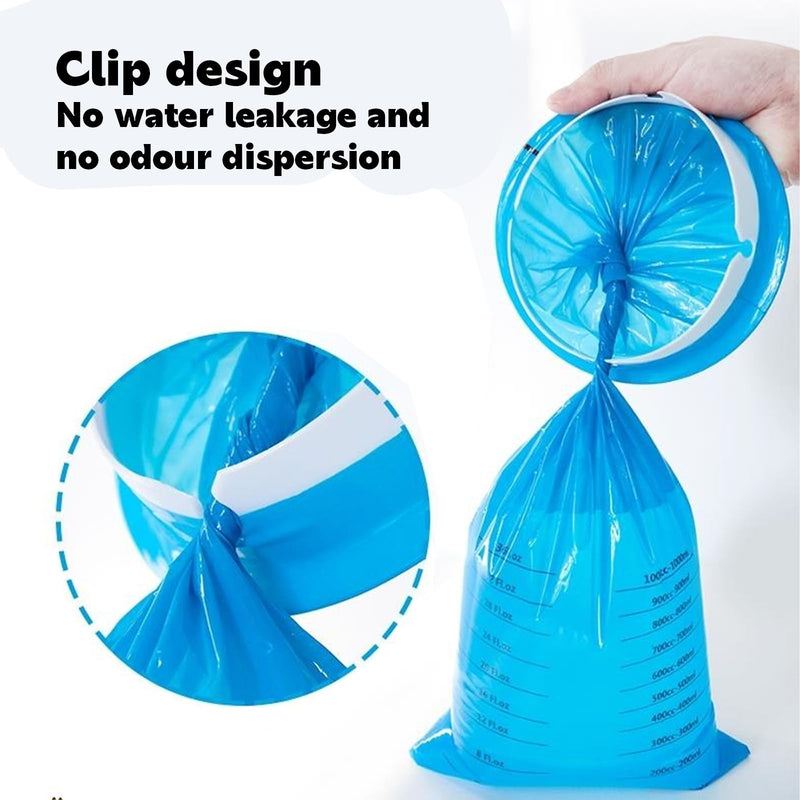 Vueinrg Pack Of 25 1000 Ml Burp Bags With Mouthpiece Burp Bags Car Children Poop Bags With Ring High Density Nausea Bag Disposable Emesis Bag Sick Bags For Travel Airplane Hospital (Blue) - NewNest Australia