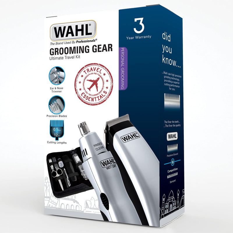 Wahl Grooming Gear Ultimate Travel Kit, Beard Trimmer for Men, Travel Set, Hair Trimmers for Men, Nose Hair Trimmer, Stubble Trimmers, Male Grooming, Travel Set - NewNest Australia