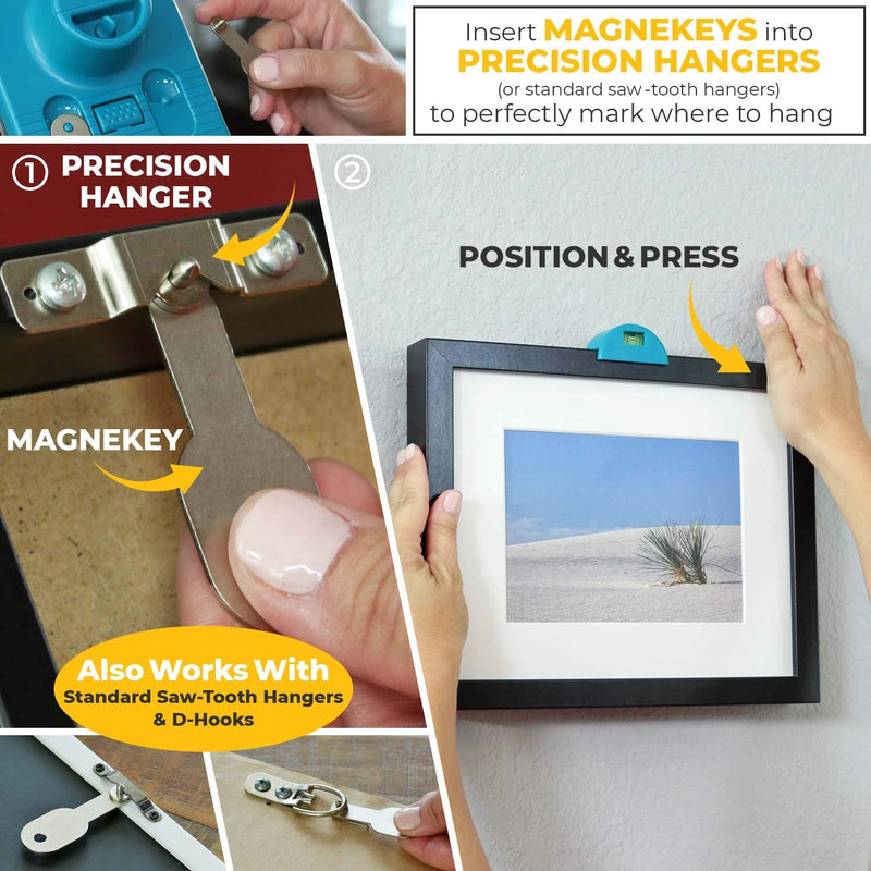 Go Hang It! Pro, The Original All-in-One Picture Hanging and Leveling Kit - Easily Hang Sawtooth/Wire Hangers - Includes Hardware Case with 85-Piece Picture Hanging Essentials - NewNest Australia