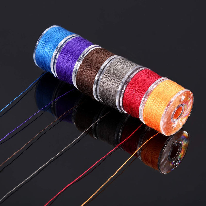 144 Pieces Prewound Bobbins Sewing Thread Bobbins Compatible with Brother/Babylock/Janome/Elna/Singer Embroidery Machine, Size A (24 Colors) - NewNest Australia