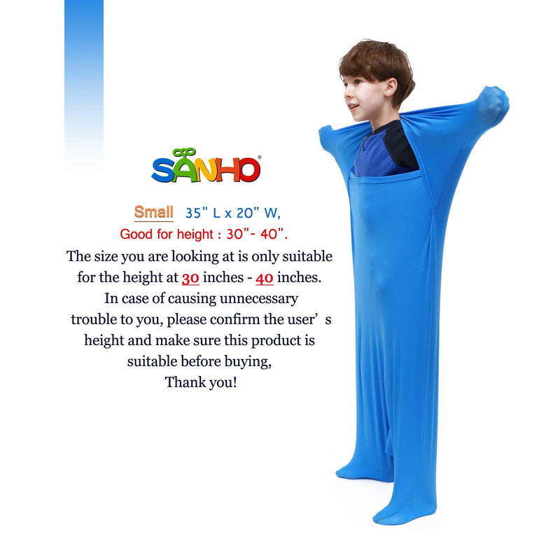 SANHO Premium Sensory Sock Budy Sock, Perfect for Children with Sensory Processing Disorder, Updated Version (Blue, Small) Blue Small (Pack of 1) - NewNest Australia