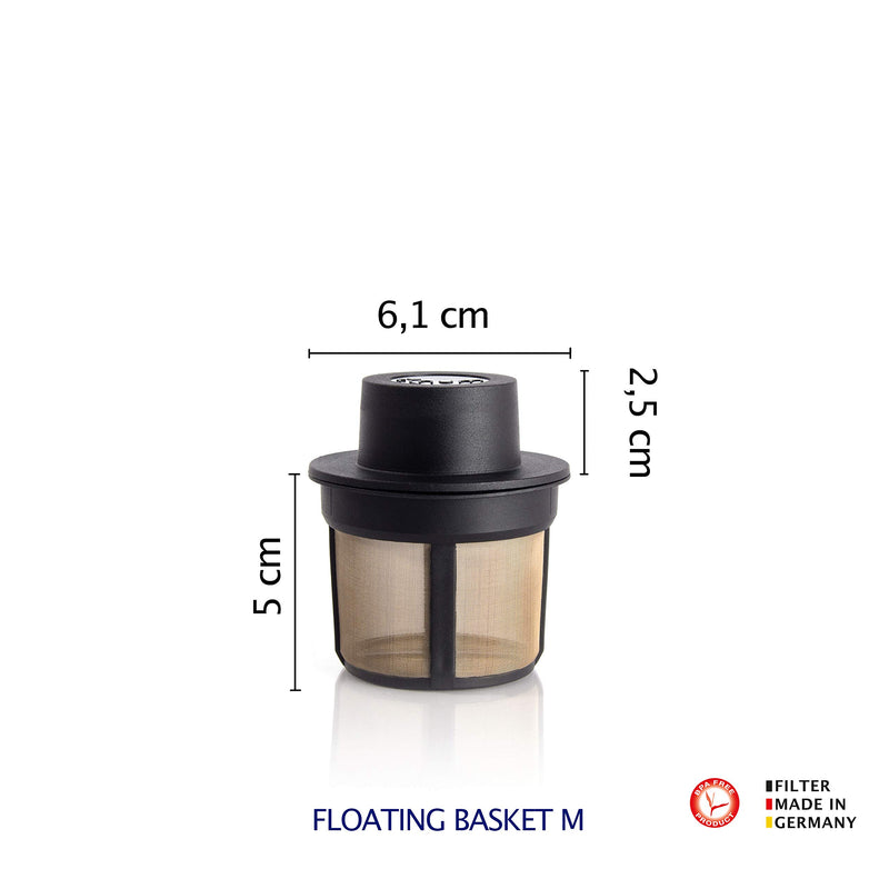 Finum Floating Filter Basket, 63/421.40.00 Floating Basket M Black - NewNest Australia