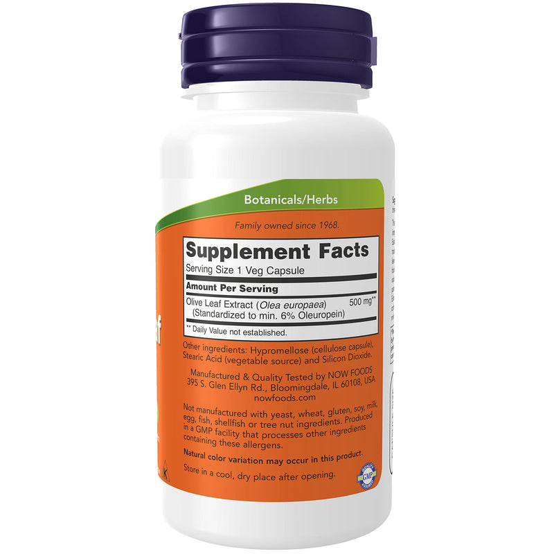 NOW Supplements, Olive Leaf Extract 500 mg, Free Radical Scavenger*, 60 Veg Capsules - NewNest Australia