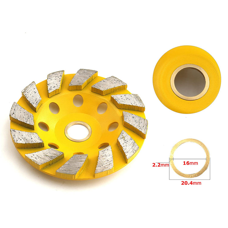 4 Inch Diamond Cup Grinding Wheel, 12 Segs Duty Angle Grinder Wheels for Stone Concrete Ceramic Turbo Polishing and Cleaning - NewNest Australia