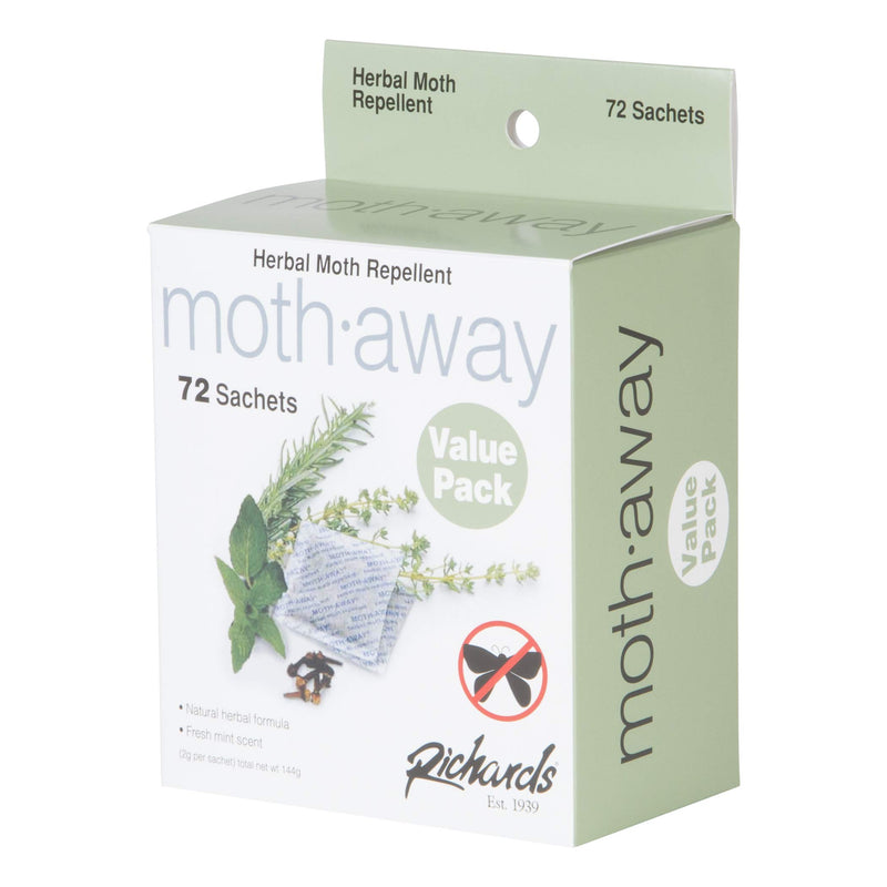 NewNest Australia - Richard's Homewares - Moth Away - Moth Away Herbal Moth Repellent - 72 Count 